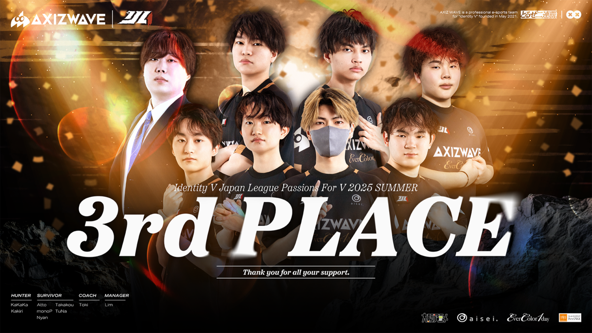 AXIZ WAVE 2025夏季IJL プレイオフにて3位入賞！